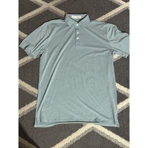 Holderness & Bourne Golf Polo L Men's Light Blue Striped Tailored Fit Shirt